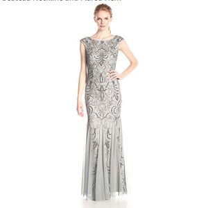 Adrianna Papell cap sleeve beaded dress